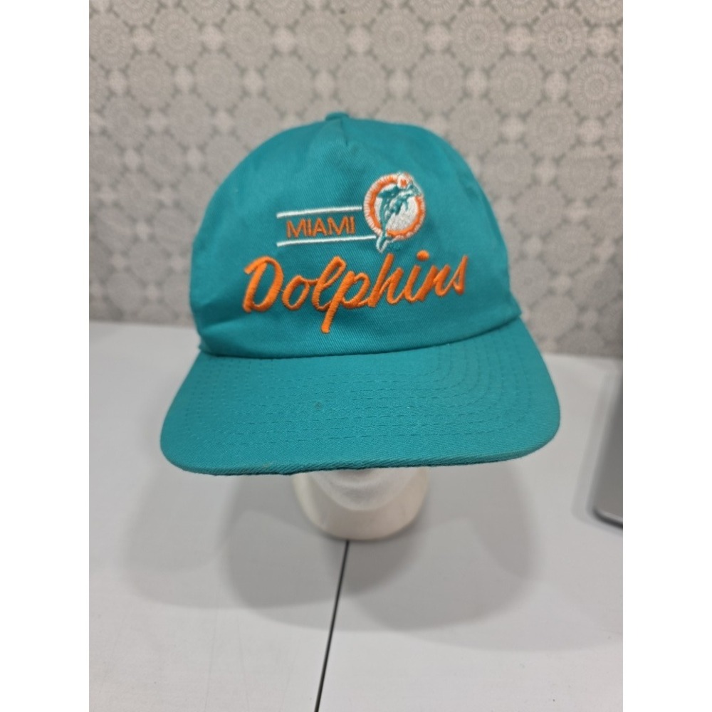 Miami Dolphins Snapback Hat Teal Orange‎ Embroidered NFL Football Logo Adult